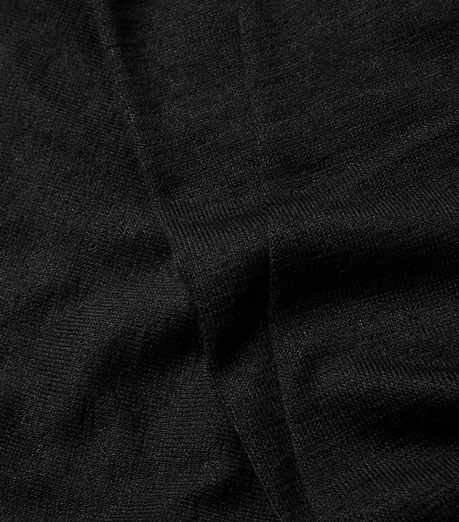Fine-Knit Sweater BLACK Image 5