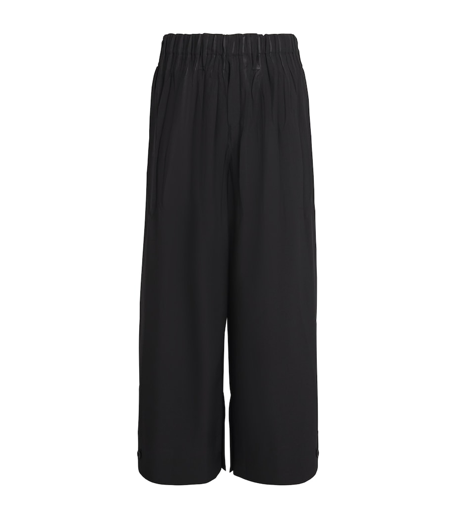 IM MEN Mens Waft Wide-Leg Trousers Black Image 1