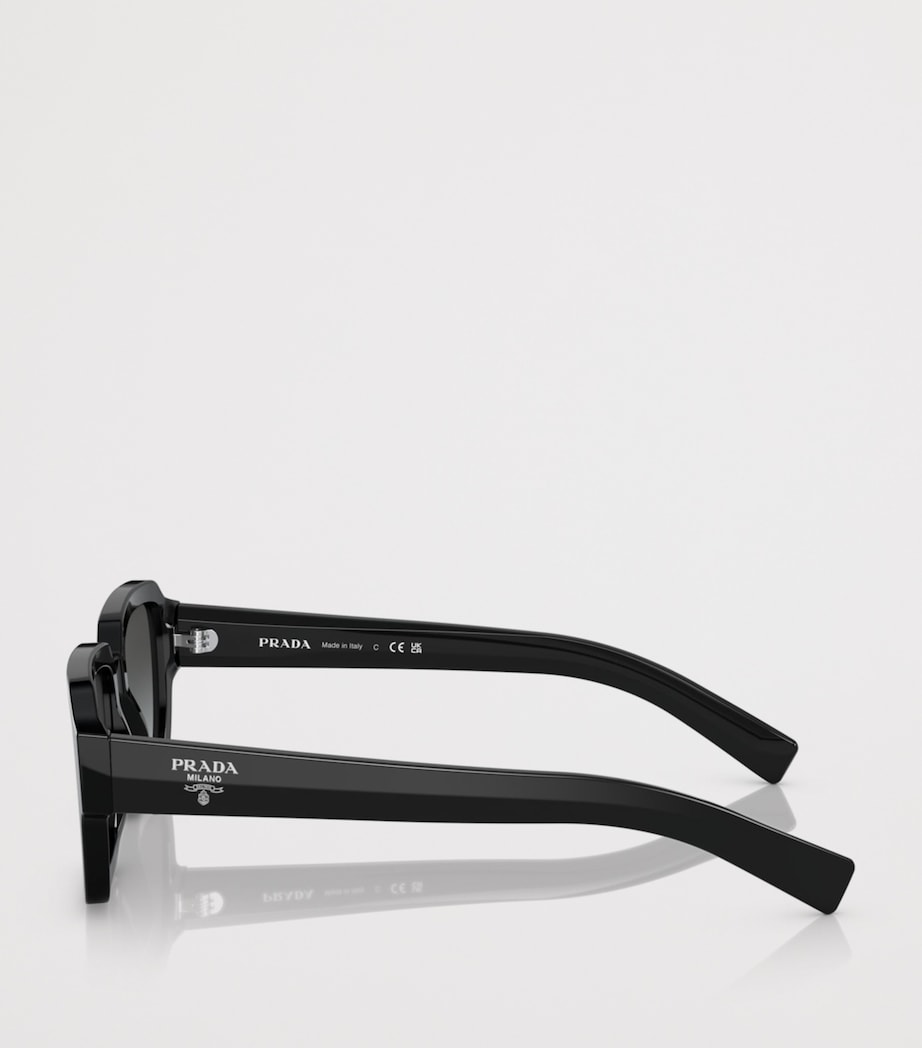 Prada Acetate Square Sunglasses Black Image 3
