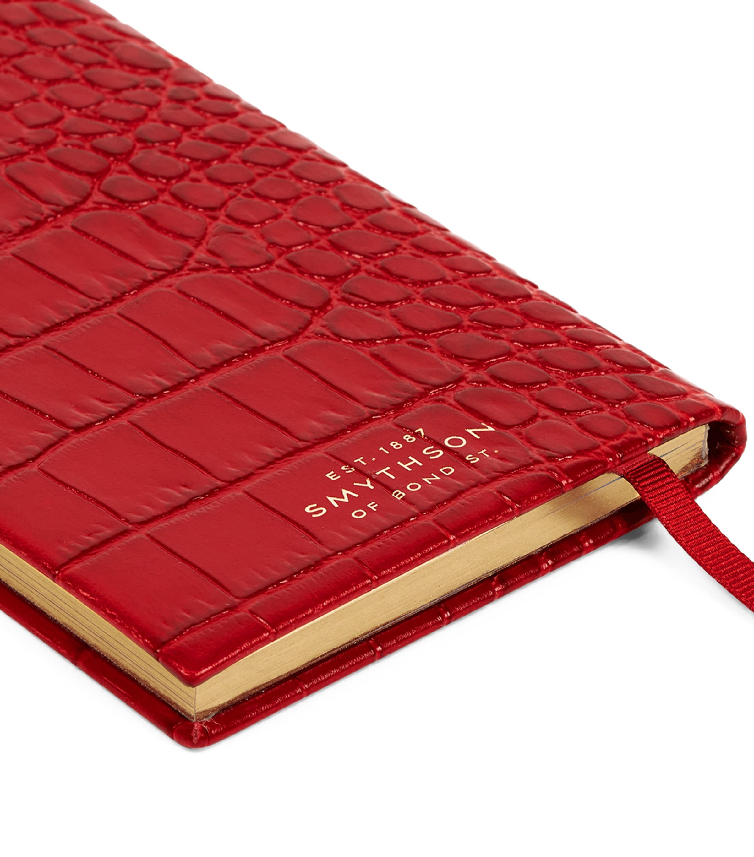Mara Leather Croc-Embossed Panama 2026 Pocket Diary RED Image 6