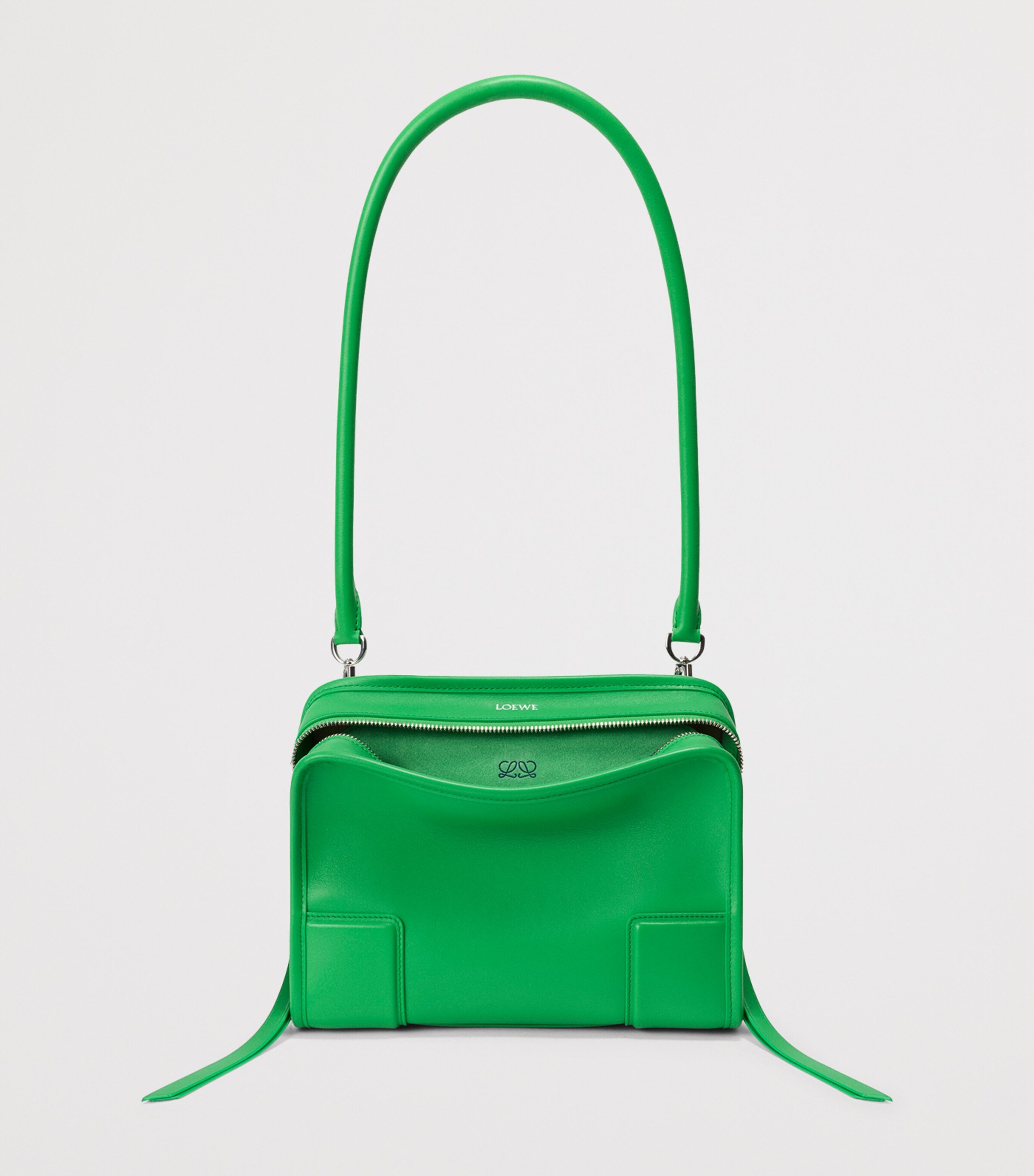 LOEWE Green Small Leather Amazona 180 Top-Handle Bag | Harrods US