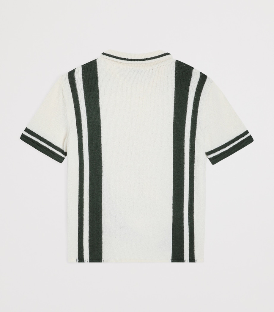Dolce&Gabbana Kids Knitted Stripe Shirt (8-12+ Years) Panna/verdone Image 2