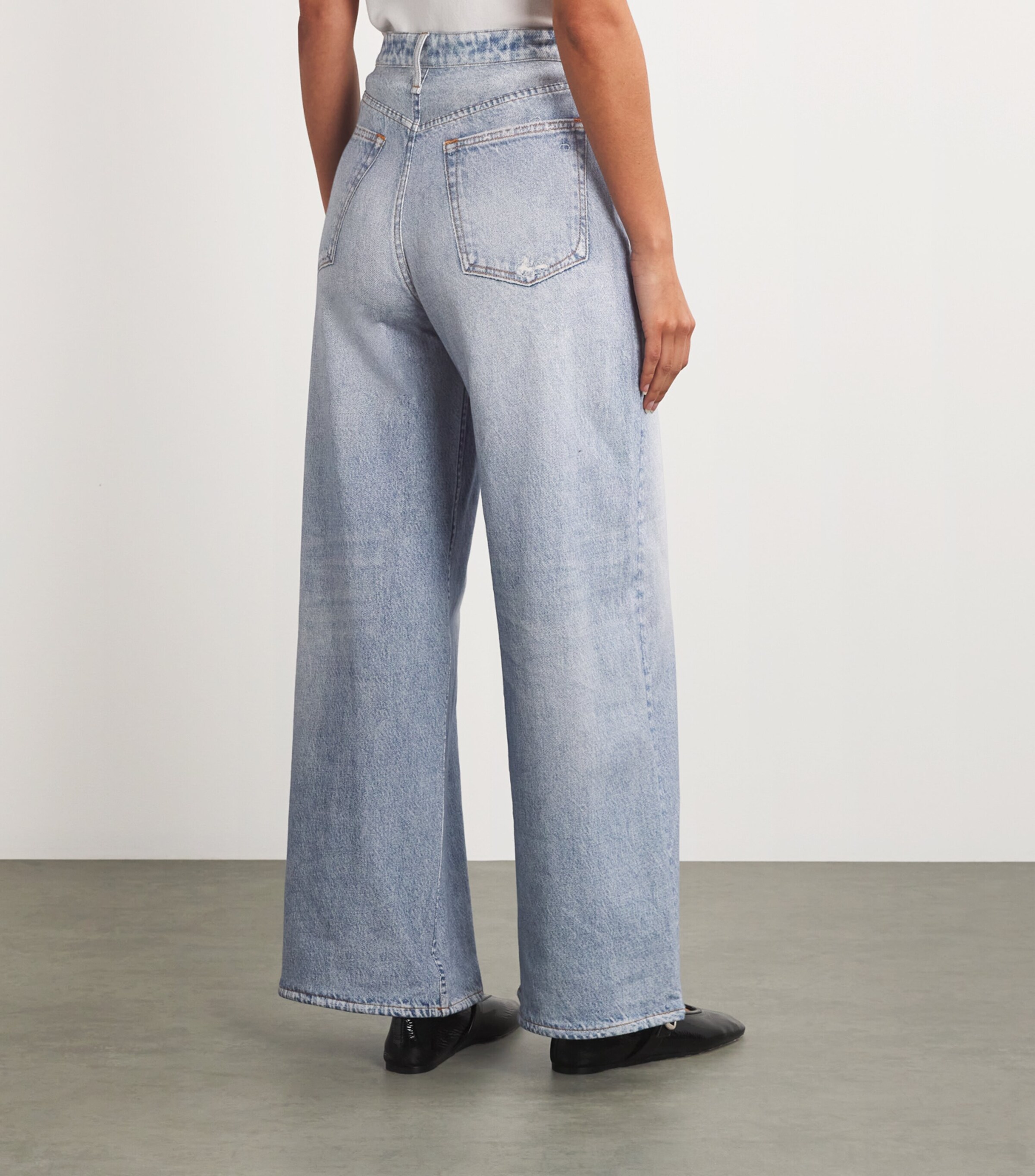 Rag & Bone Womens Cropped Miramar Sofie Wide-Leg Jeans Meadowblue Image 4