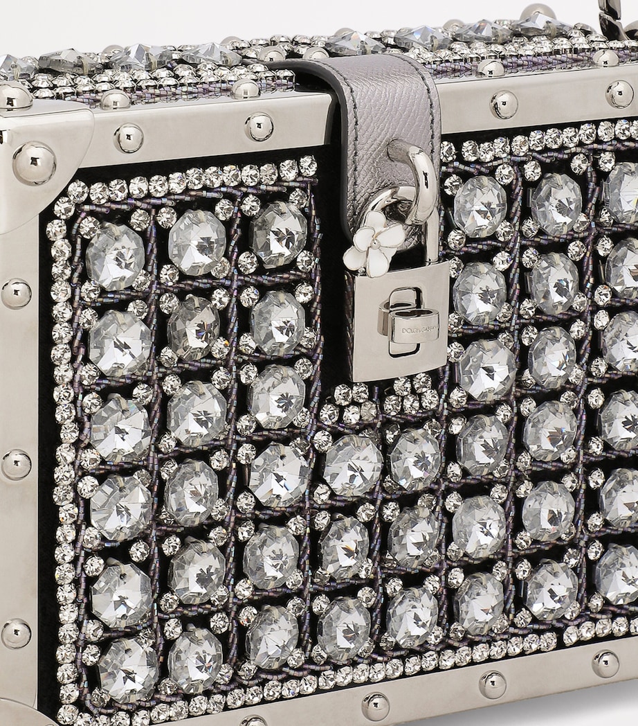Crystal-Embellished Shoulder Bag 8D822-CRYSTAL/NERO Image 5