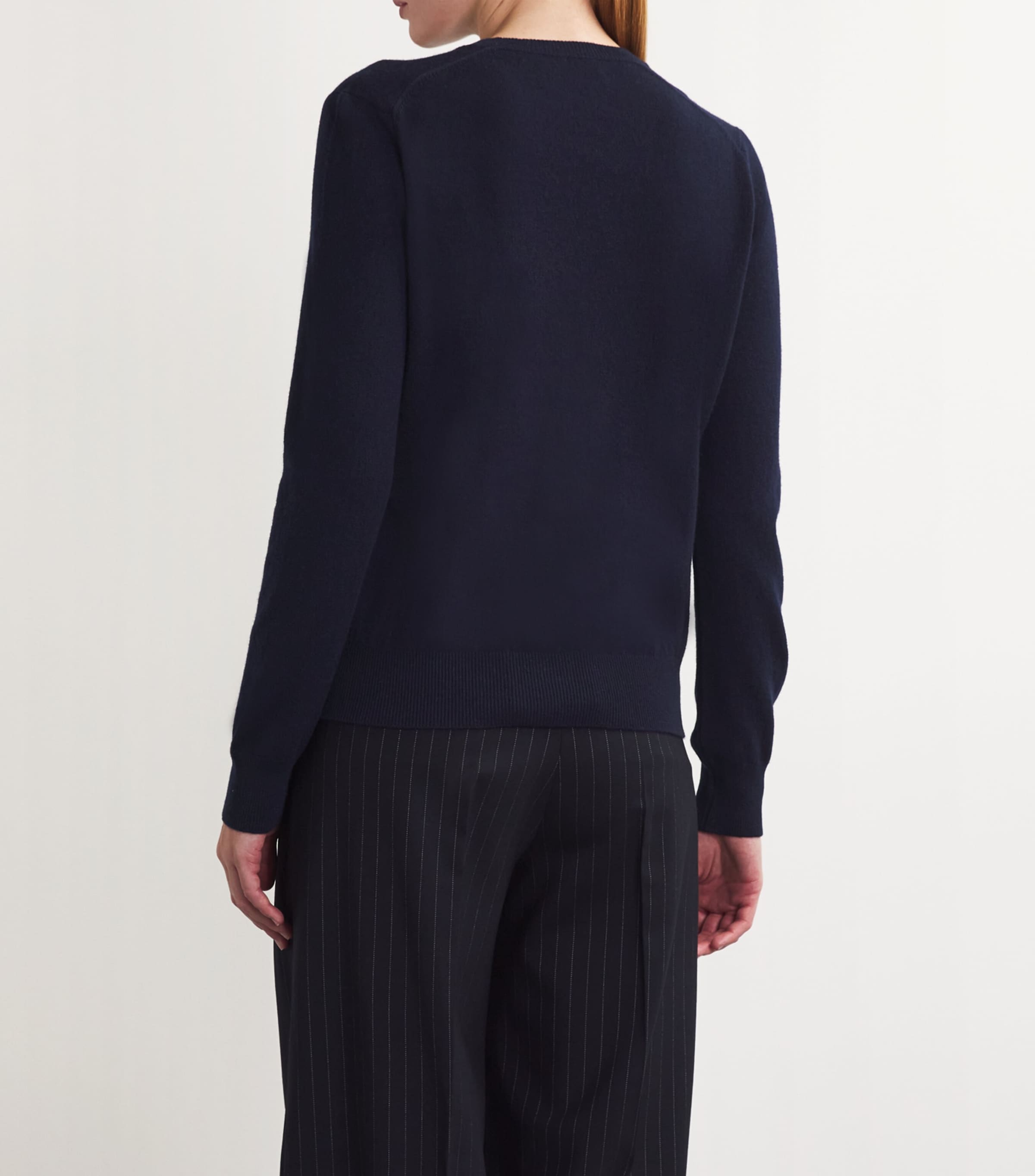 Cashmere Crew-Neck Sweater T&D NAVY Image 4