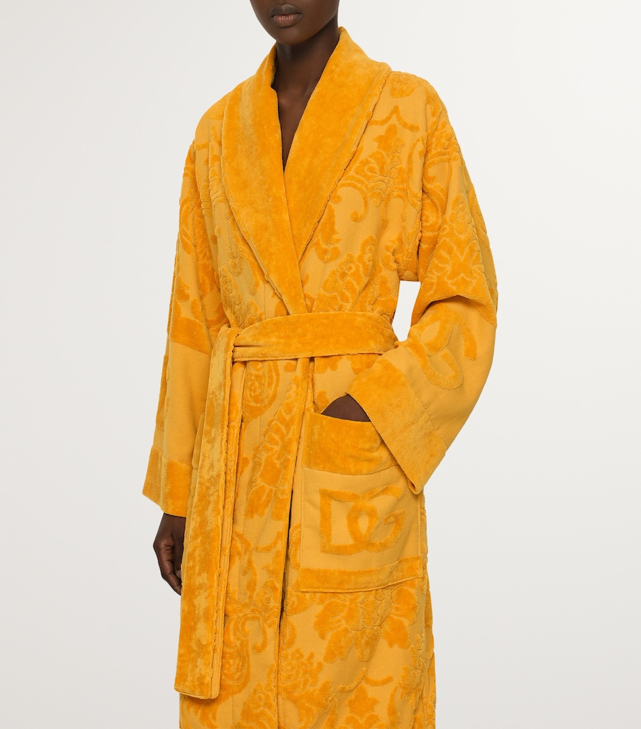 Terry Cotton DG Logo Robe U0001 ORO Image 3