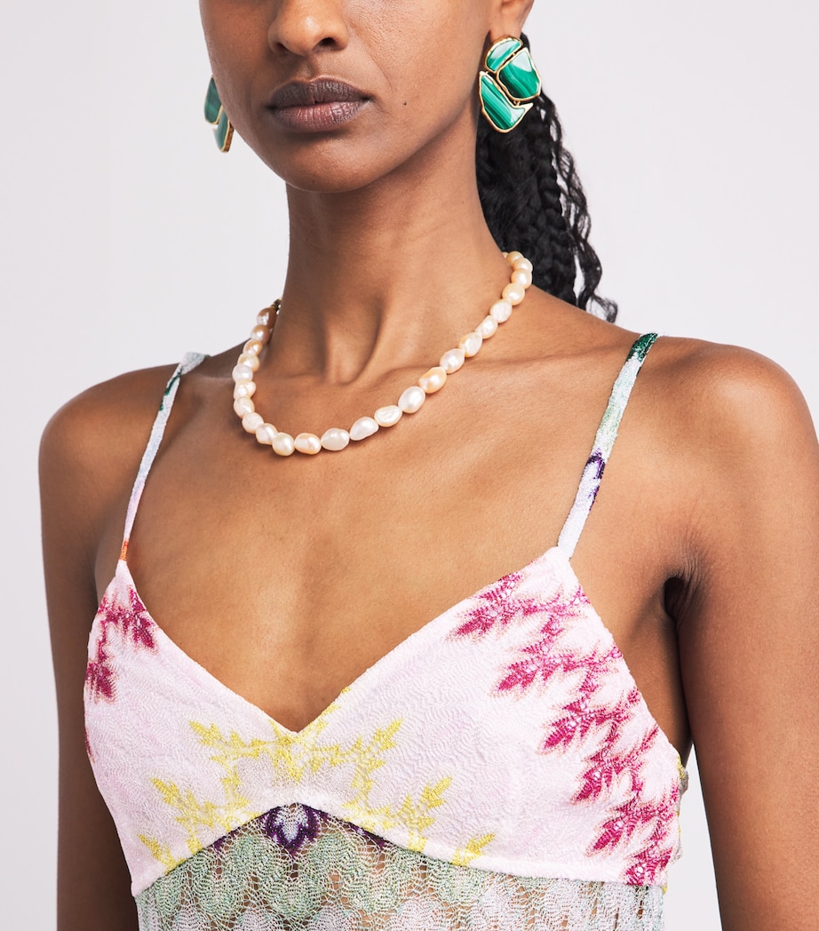 Missoni Womens Metallic Zigzag Cami Top Mlti/white Bse Image 3