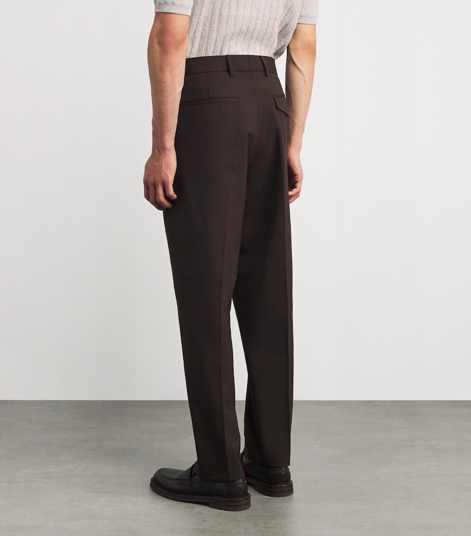 Aubyn Straight Trousers DARK BROWN Image 4