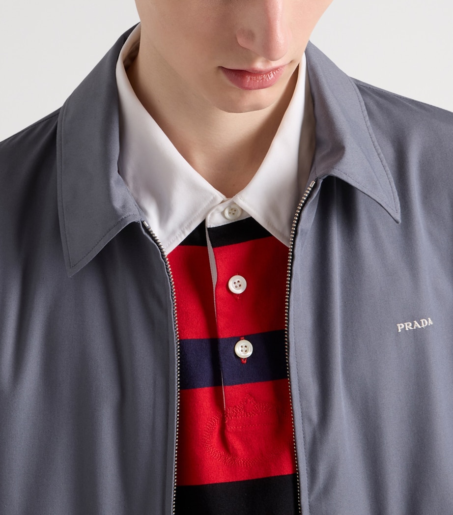 Prada Mens Technical Cotton Zip-Up Blouson Jacket Image 5