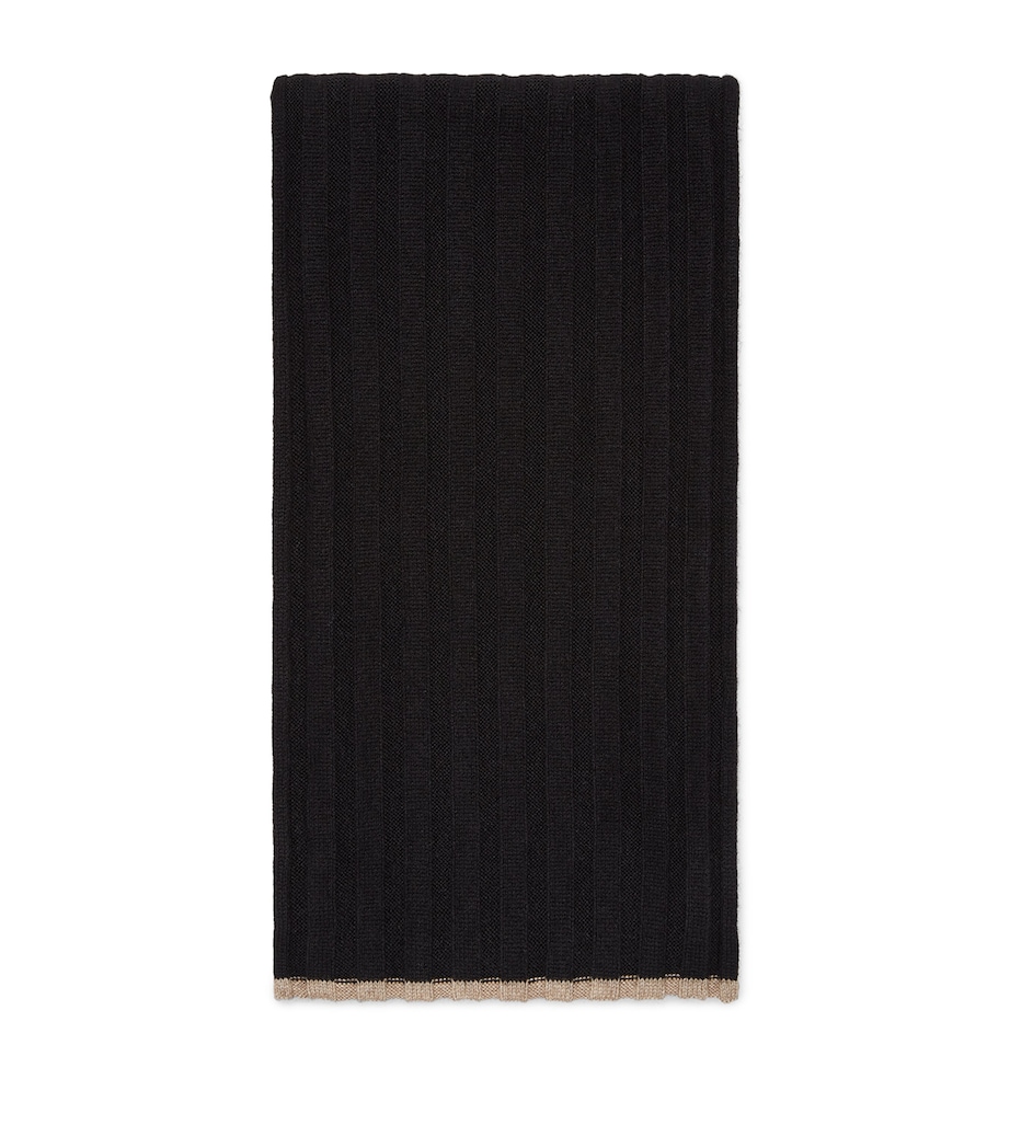 Cashmere Ribbed Scarf CB676 Image 1