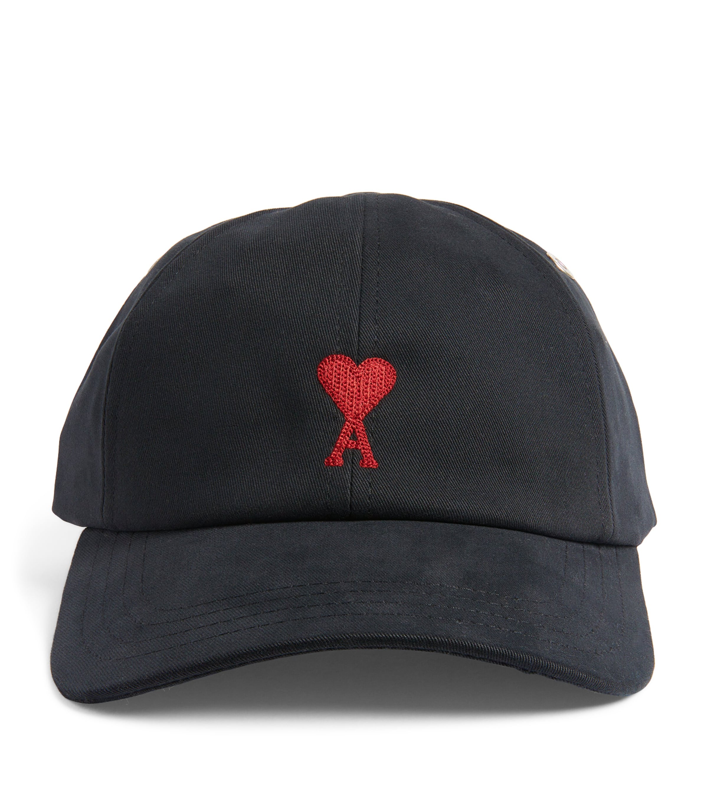 Shop Ami Alexandre Mattiussi Logo Embroidered Baseball Cap In Black