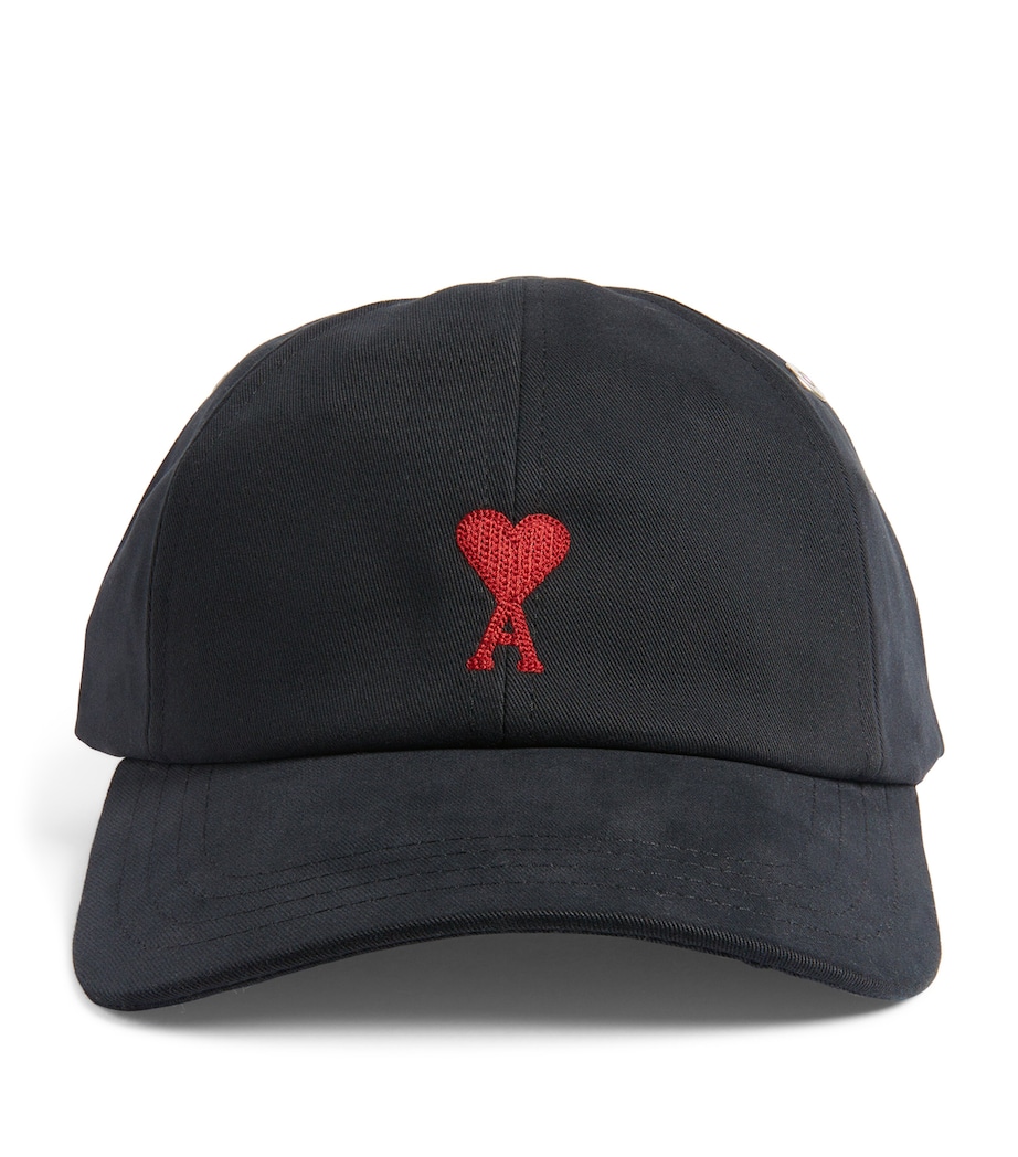 Logo Embroidered Baseball Cap 001-BLACK Image 1