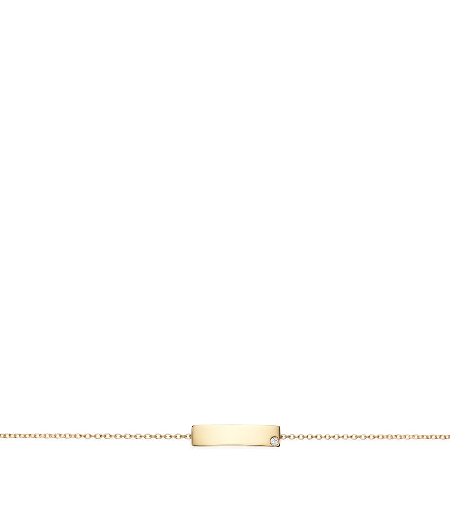 Yellow Gold and Diamond Name Bracelet YELLOW Image 1