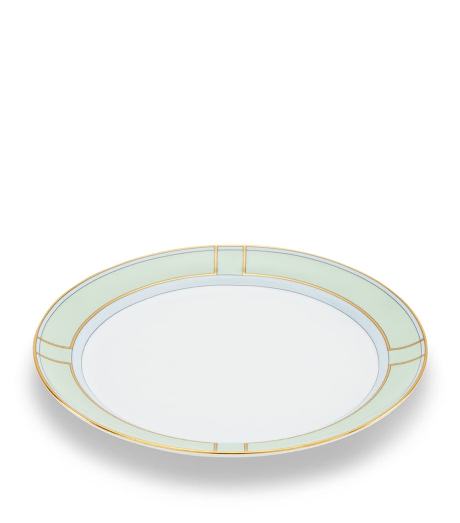 GINORI 1735 Porcelain Colonna Diva Verde Dinner Plate (27cm) Image 4