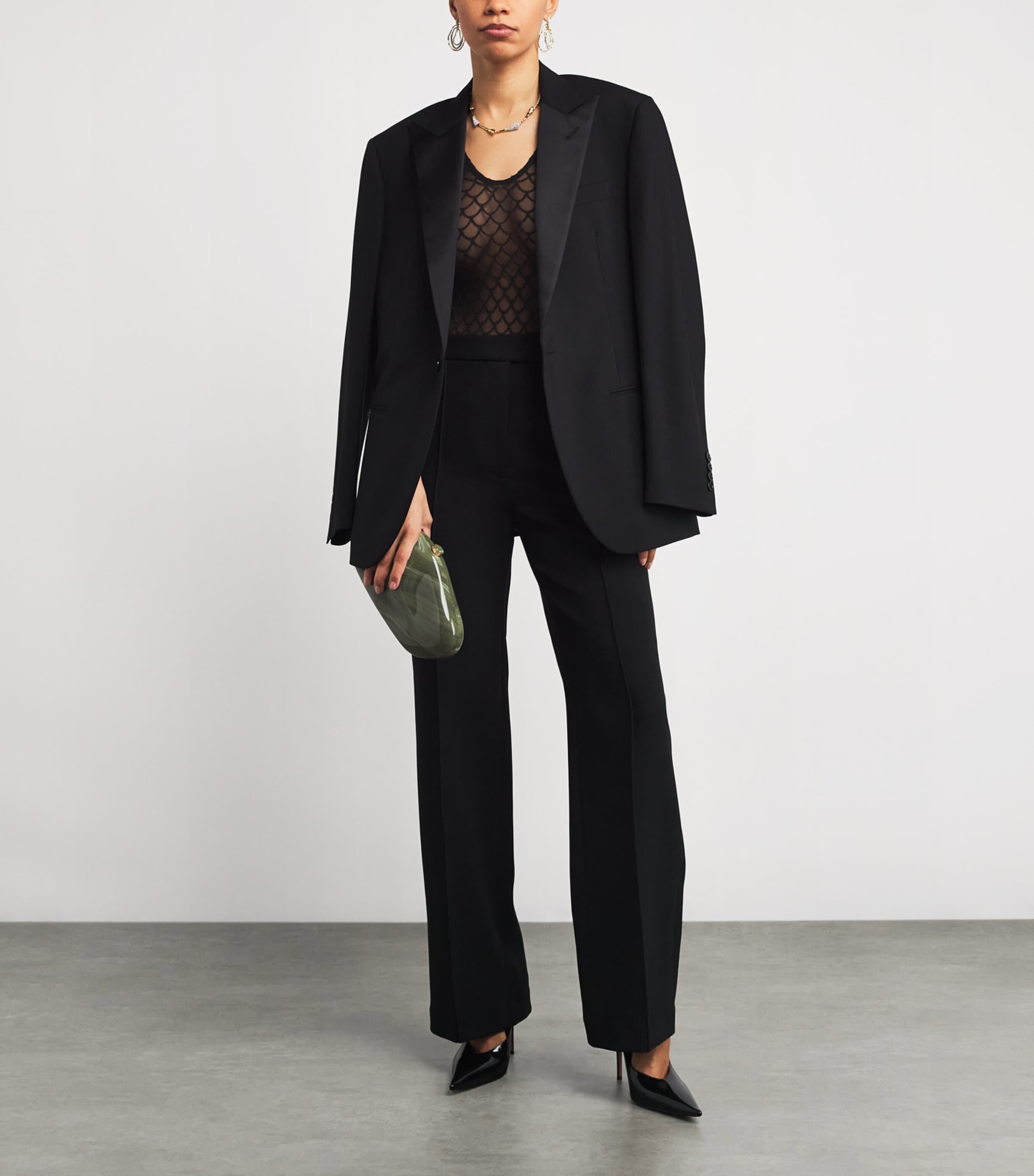 Velvet Net Illusion Bodysuit 9180 BLACK/BLAC Image 4