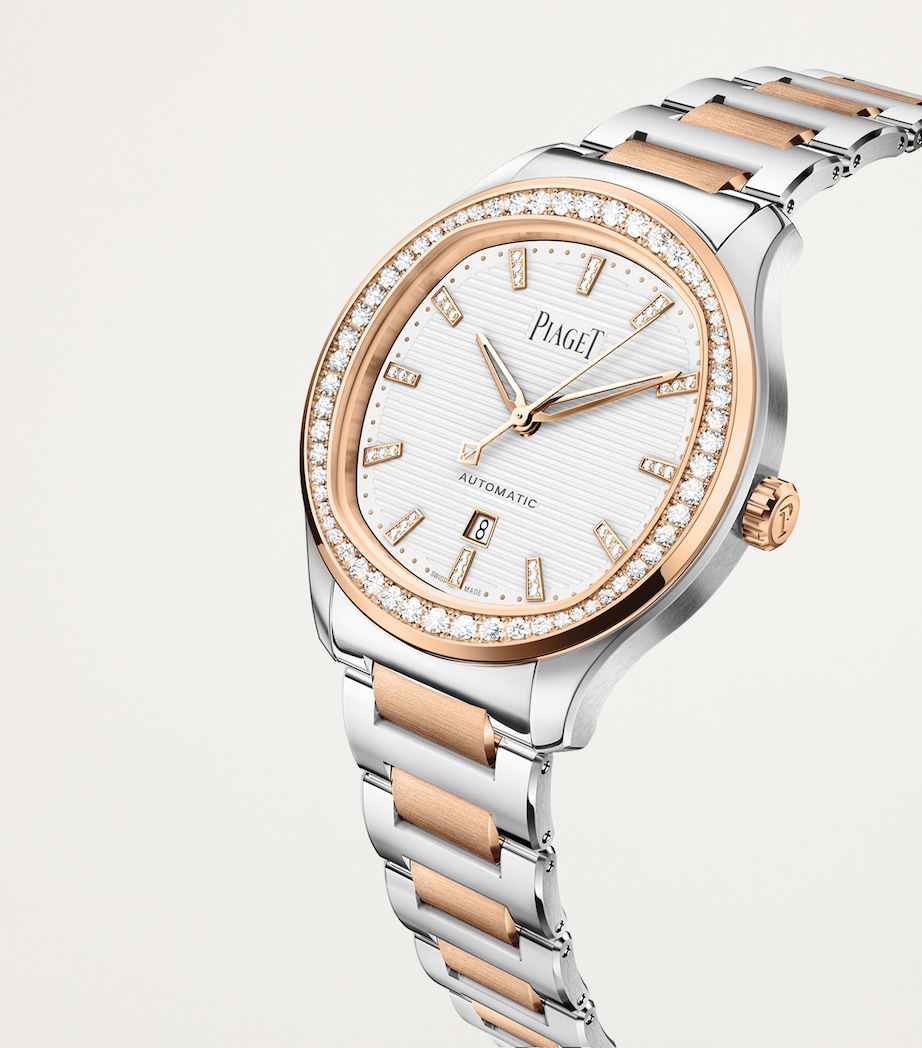 Rose Gold and Steel Polo Date Watch 36mm PINK GOLD Image 2