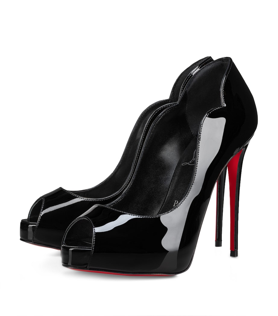 Hot Chick Alta Patent Leather Peep Toe Pumps 120 B439 Image 6