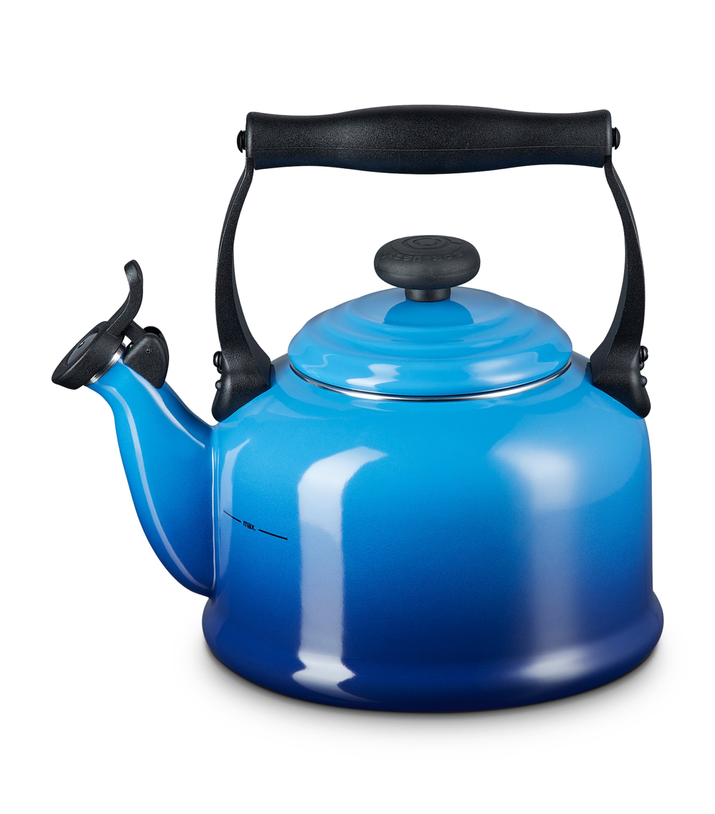Le Creuset Enamel Traditional Kettle Azure Blue Image 1
