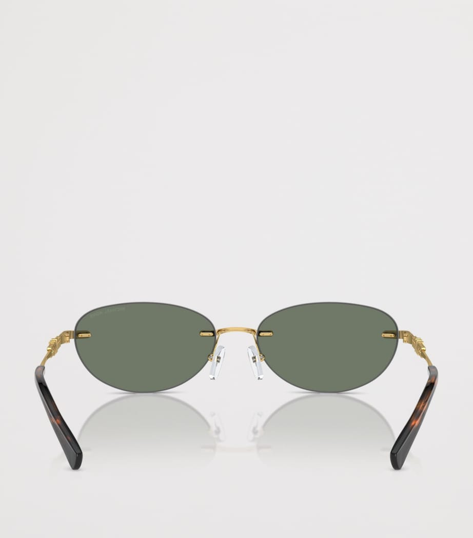 Michael Kors Manchester Oval Sunglasses Green Image 4