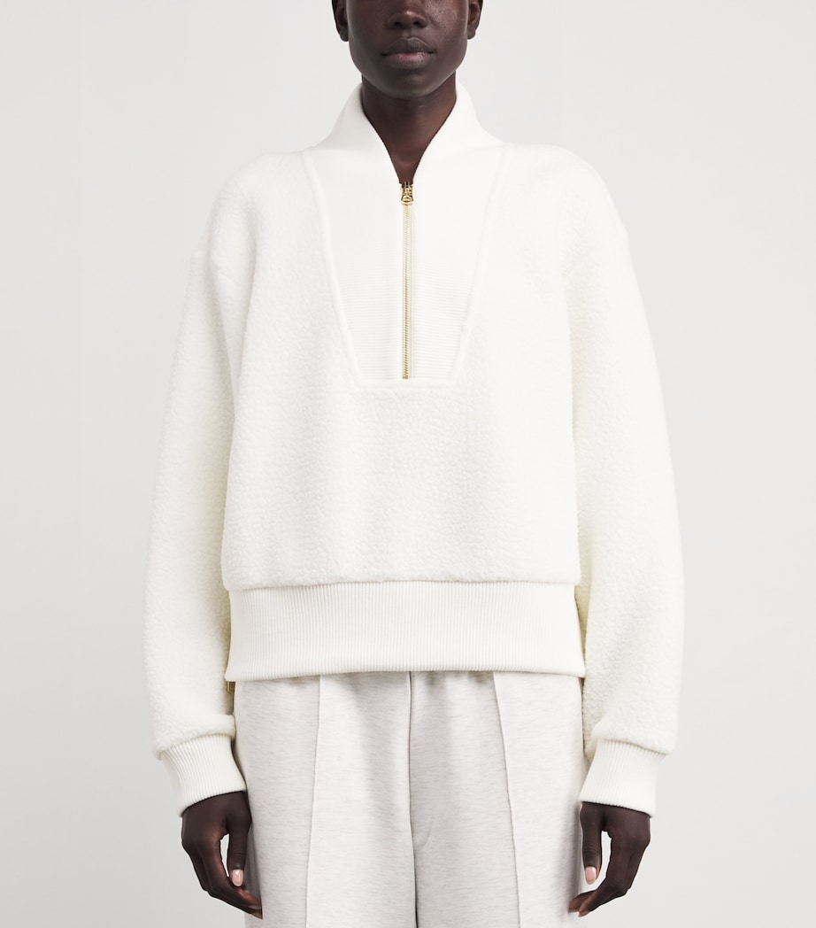 Fleece Mumford Half-Zip Sweatshirt CREAM Image 3