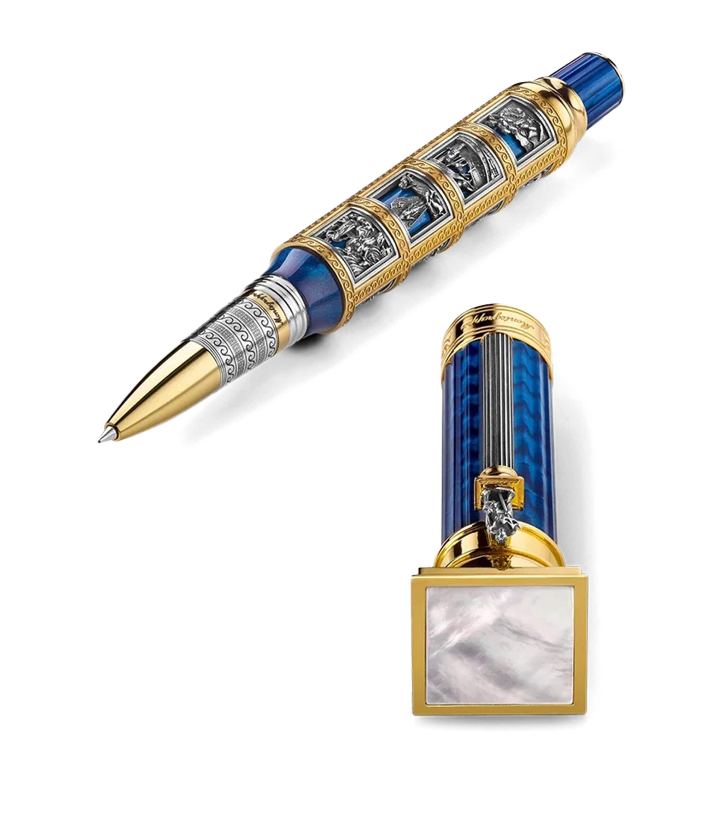 Montegrappa Odyssey Chapter II Rollerball Pen Blue/gold Image 6