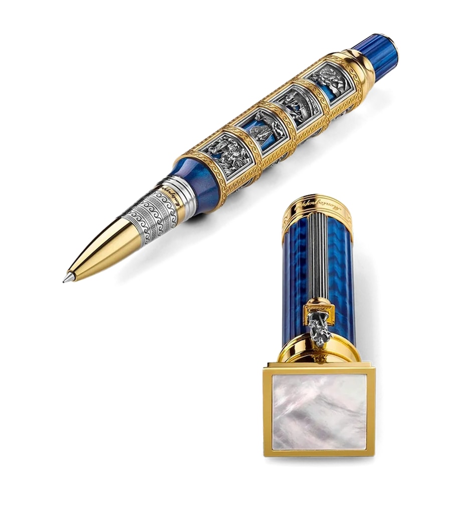 Montegrappa Odyssey Chapter II Rollerball Pen Blue/gold Image 6
