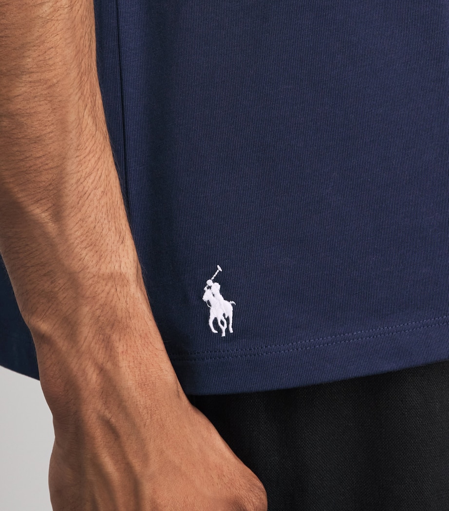 Polo Ralph Lauren Mens x Wimbledon Cotton Script T-Shirt Refined Navy Image 3
