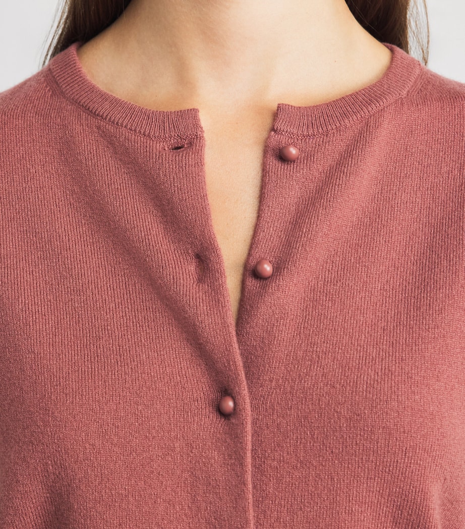 Vince Womens Wool-Blend Cardigan Rose Jam Image 3