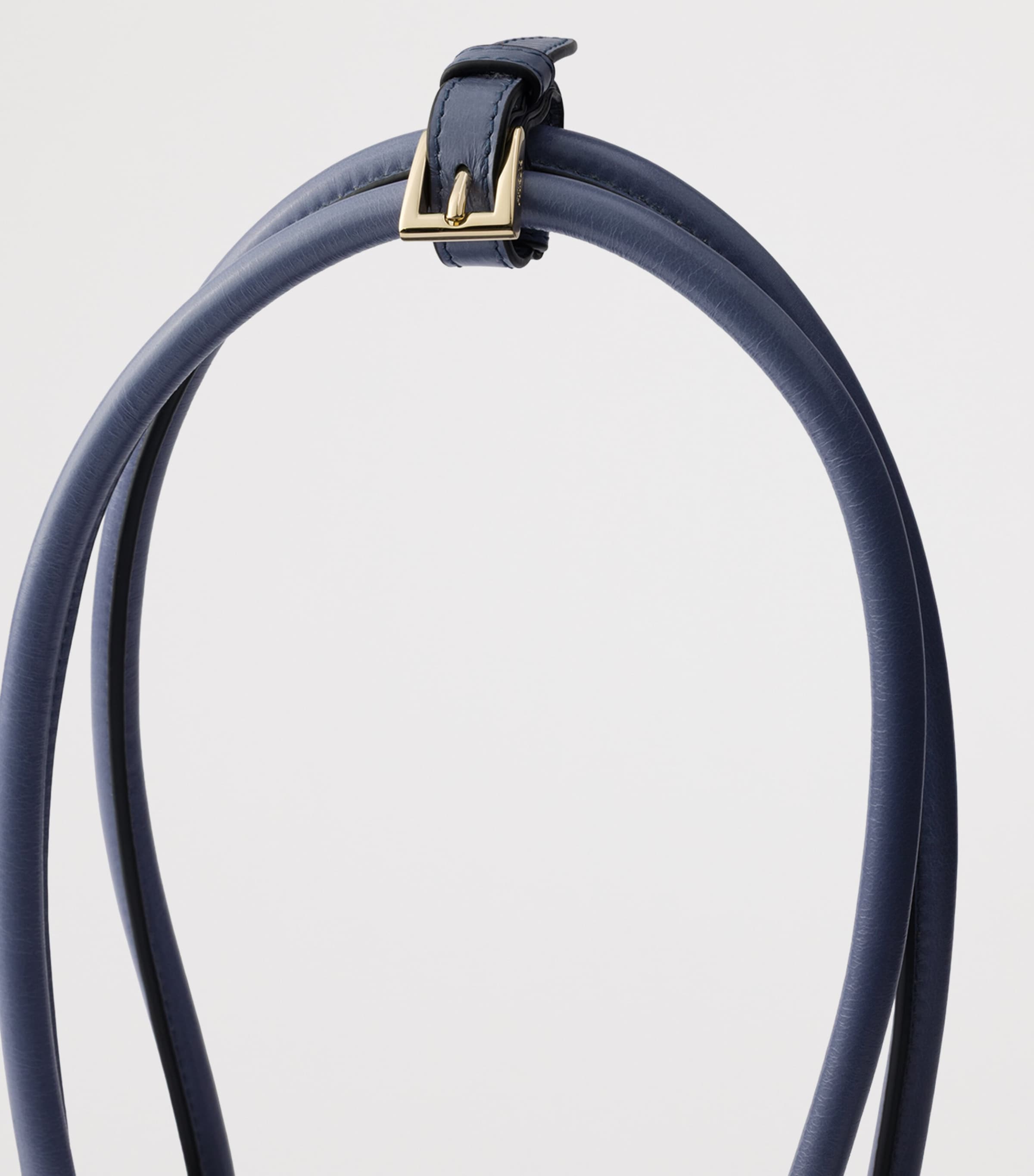 Prada Medium Leather Bonnie Top-Handle Bag Blue Image 5