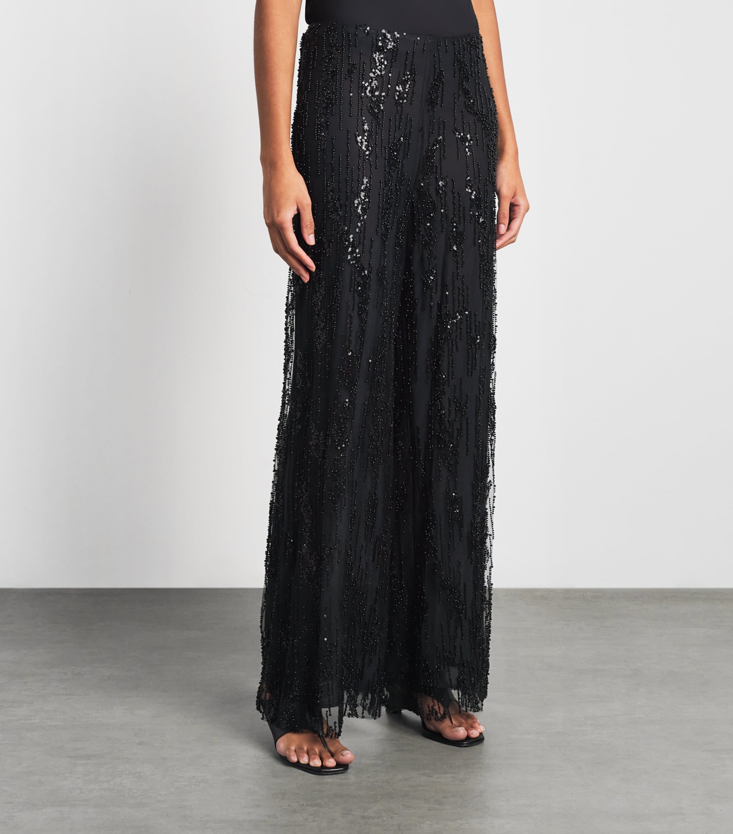STAUD Womens Embellished Jayden Trousers Blk Black Image 4