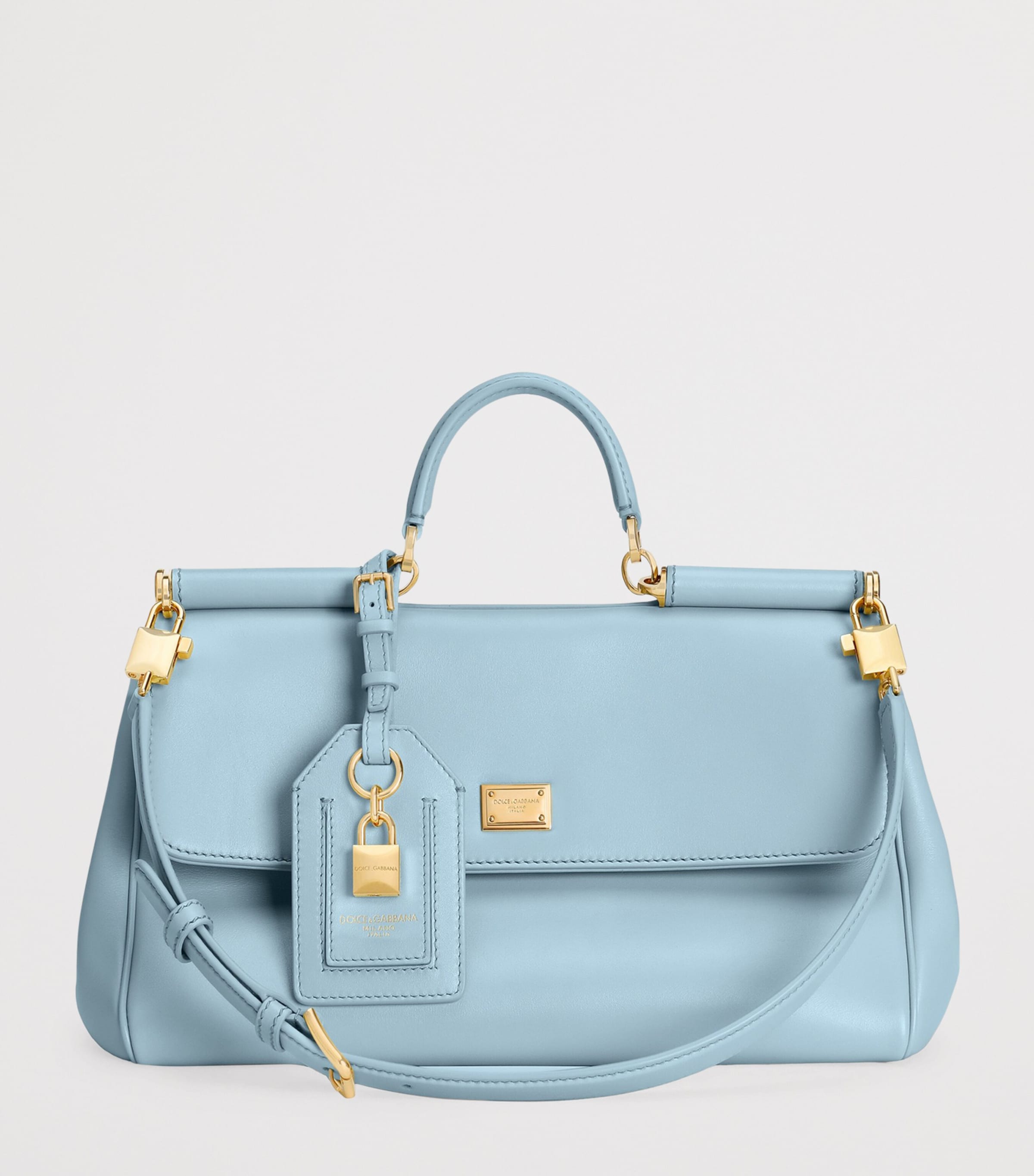 Plongé Calfskin My Sicily Top-Handle Bag 80628-LIGHT BLU Image 2
