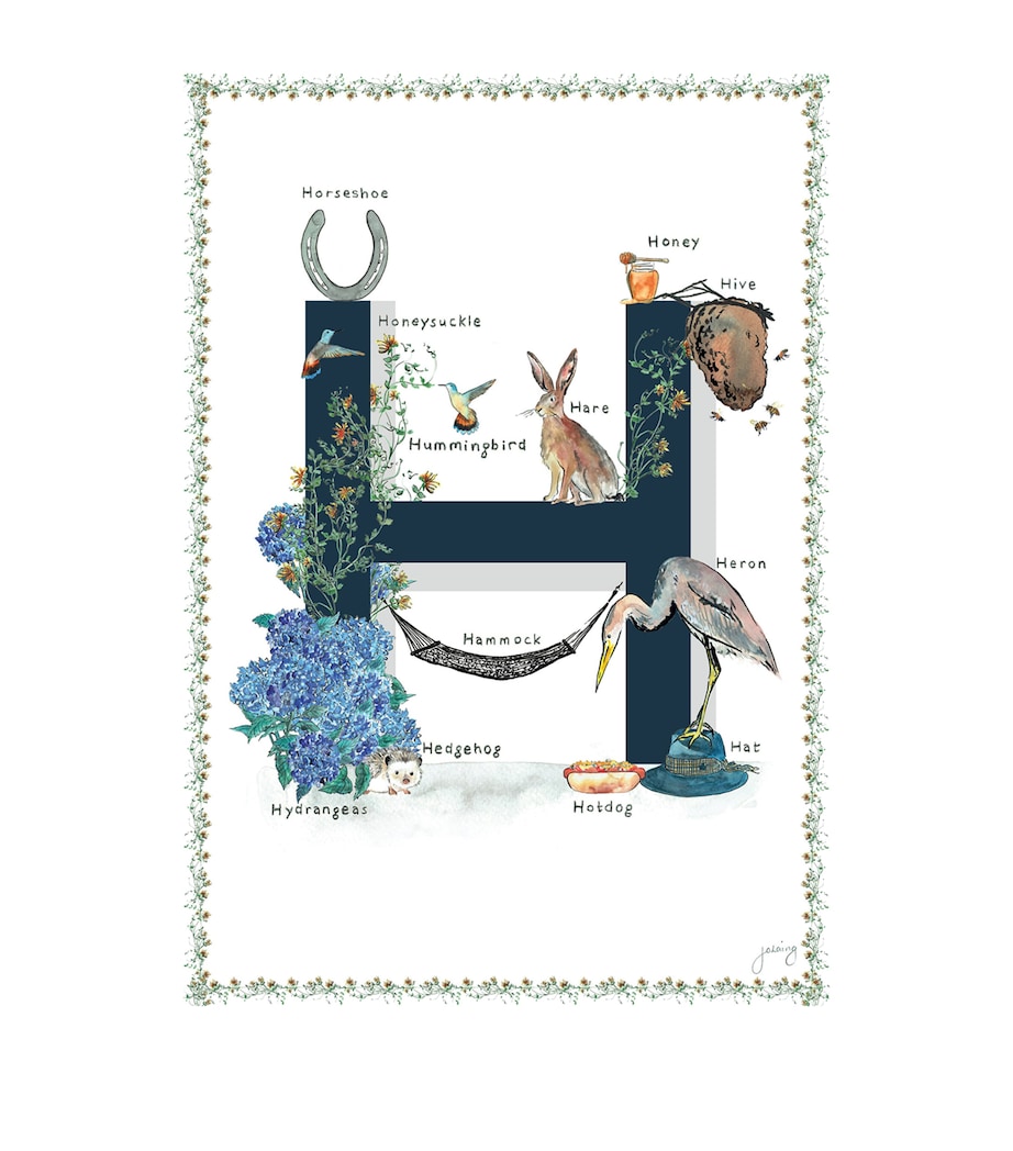 A4 Letter Print NAVY Image 1