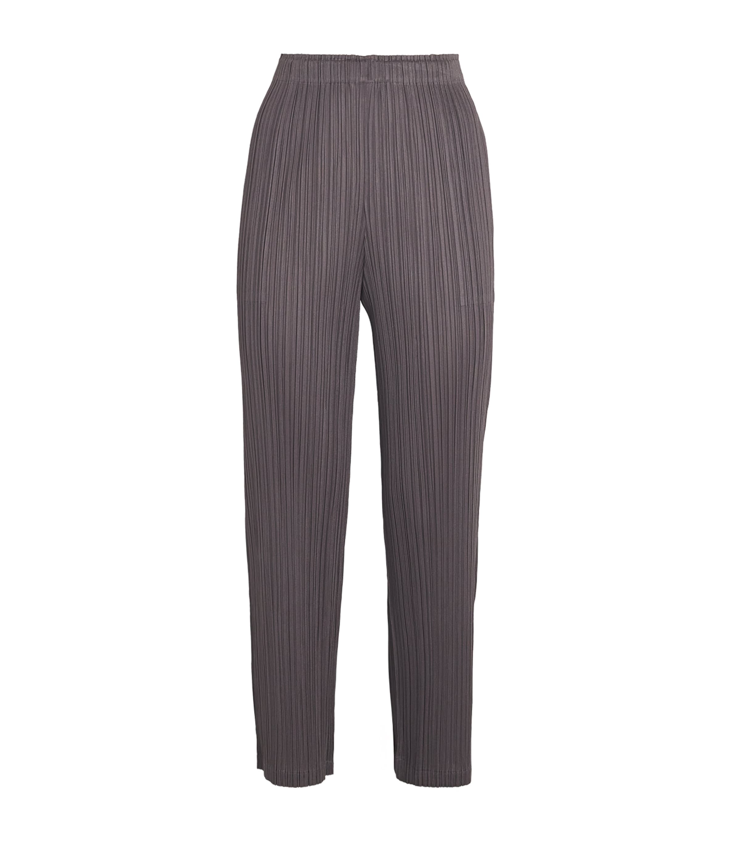 Issey Miyake Monthly Colors Straight Trousers In Grey