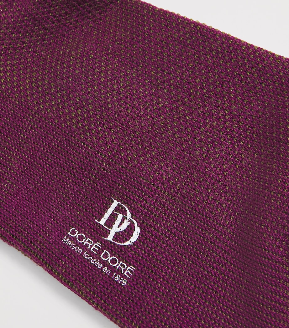 Doré Doré Mens Wool-Blend Caviar Socks Sangria L Image 2