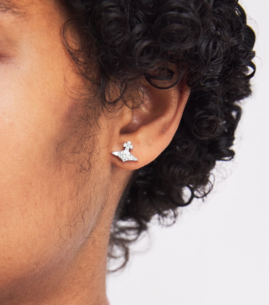 Sterling Silver Ofelia Earrings P102 PLTNM/WHT Image 2