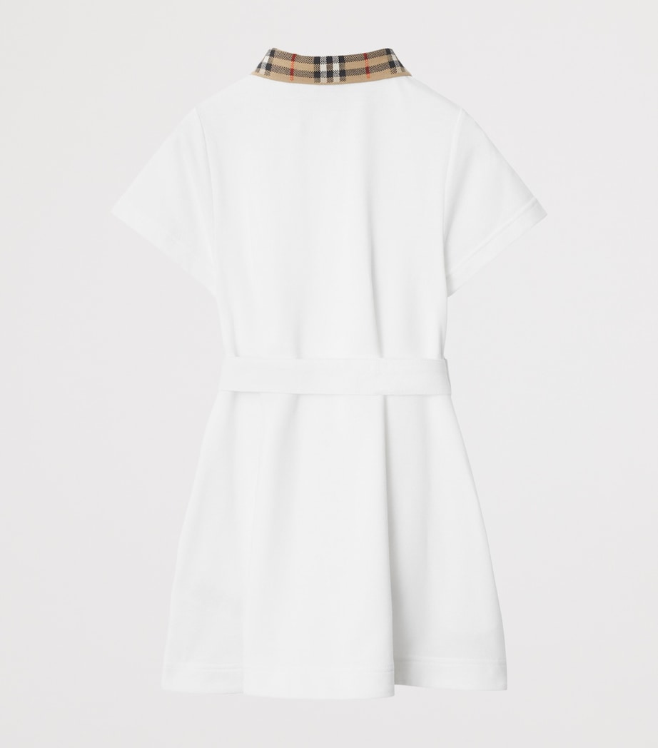 Check Collar Polo Dress (3-12 Years) WHITE Image 2