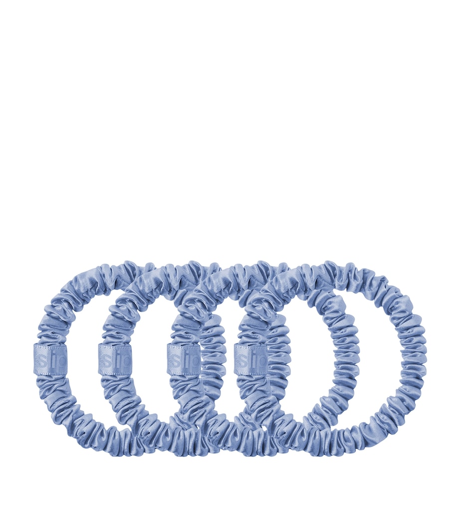 Slip Pure Silk Skinny Scrunchies (Pack of 4) Cornflower Image 2