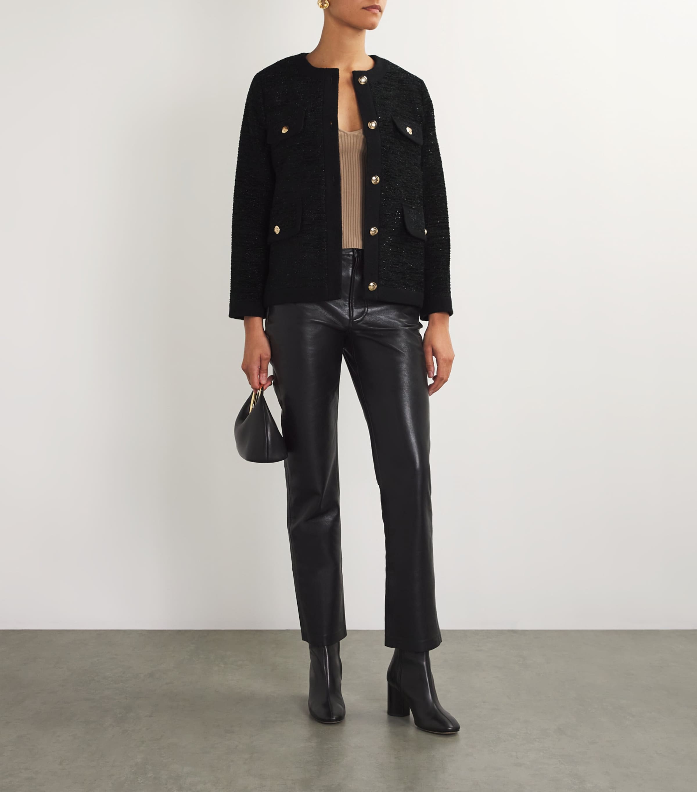 Sequinned Lydia Jacket BLACK SHINE Image 2