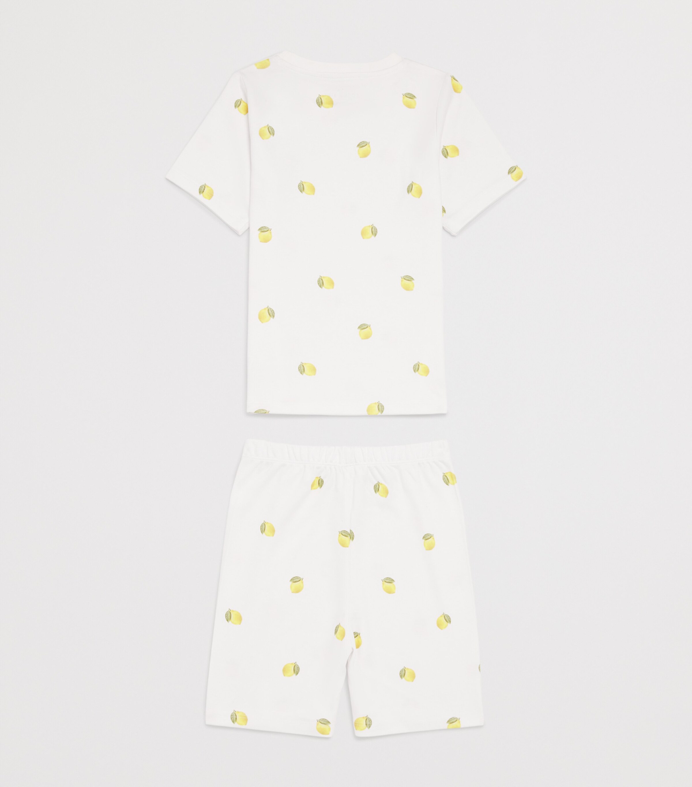 Rosa & Blue Cotton Lemon Print Pyjama Set (8-9 Years) Lemon Image 2