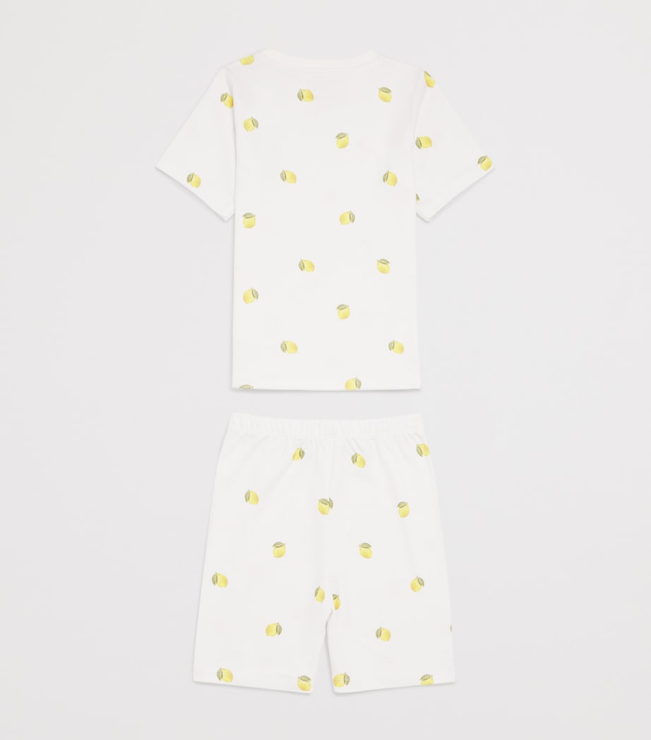 Rosa & Blue Cotton Lemon Print Pyjama Set (8-9 Years) Lemon Image 2