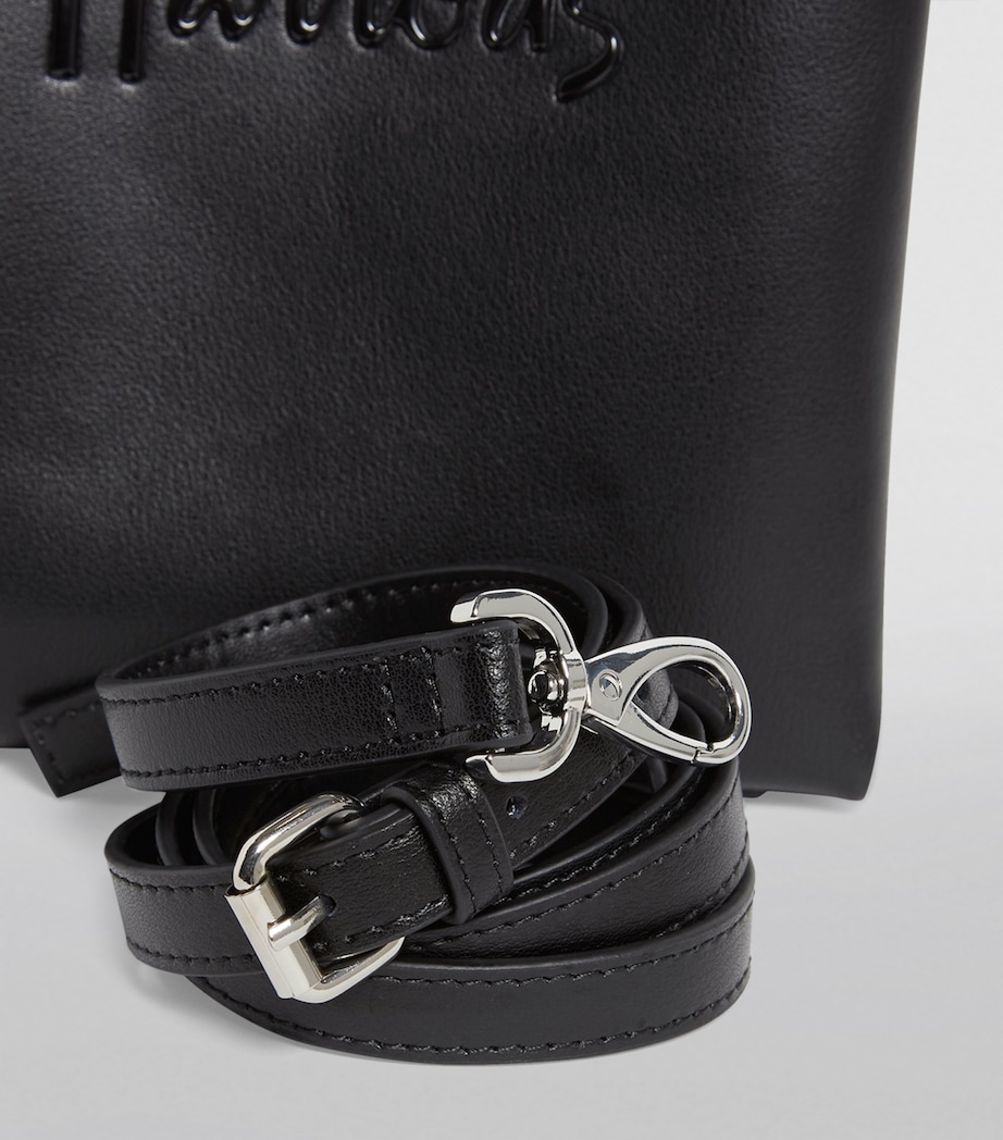 Mini Leather Kensington Tote Bag BLUE Image 8