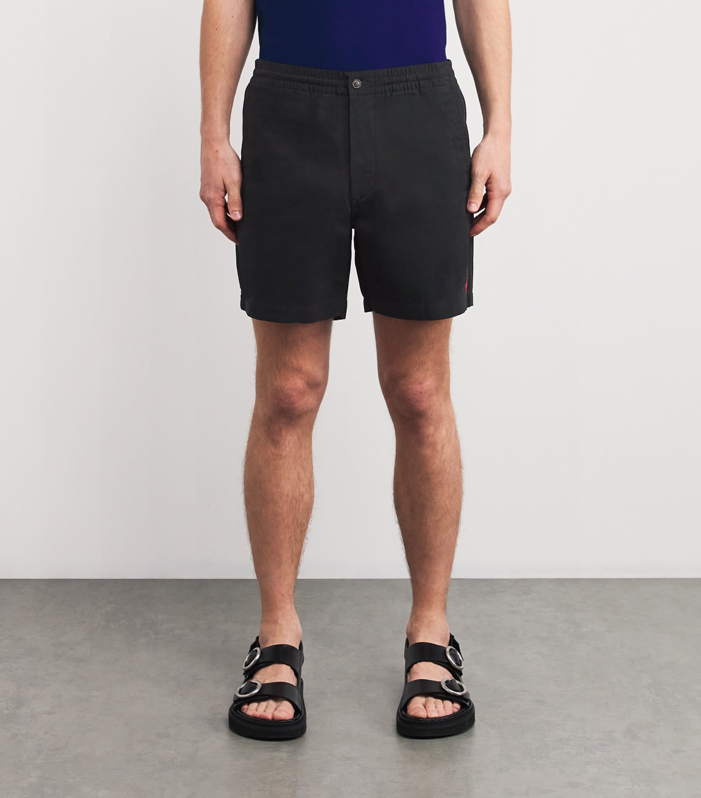 Polo Ralph Lauren Mens Stretch-Cotton Logo Shorts Polo Black Image 3