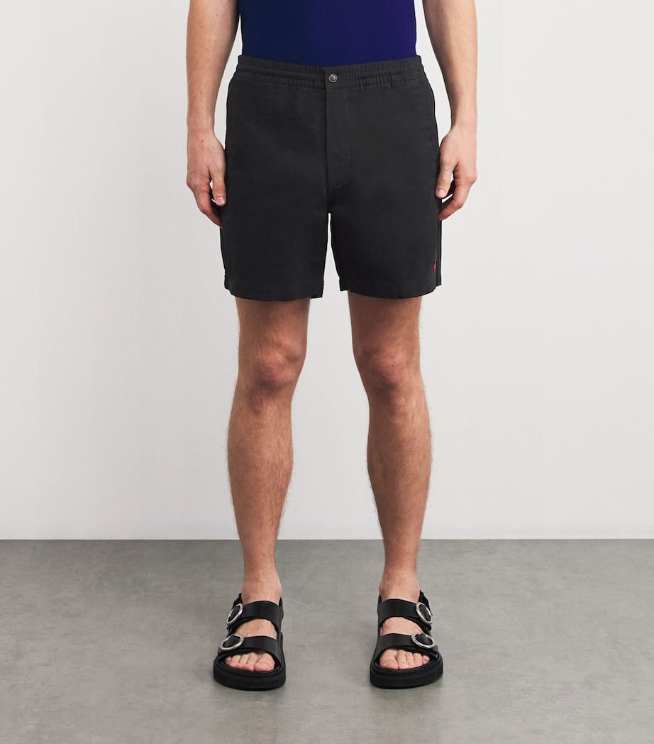 Stretch-Cotton Logo Shorts POLO BLACK Image 3