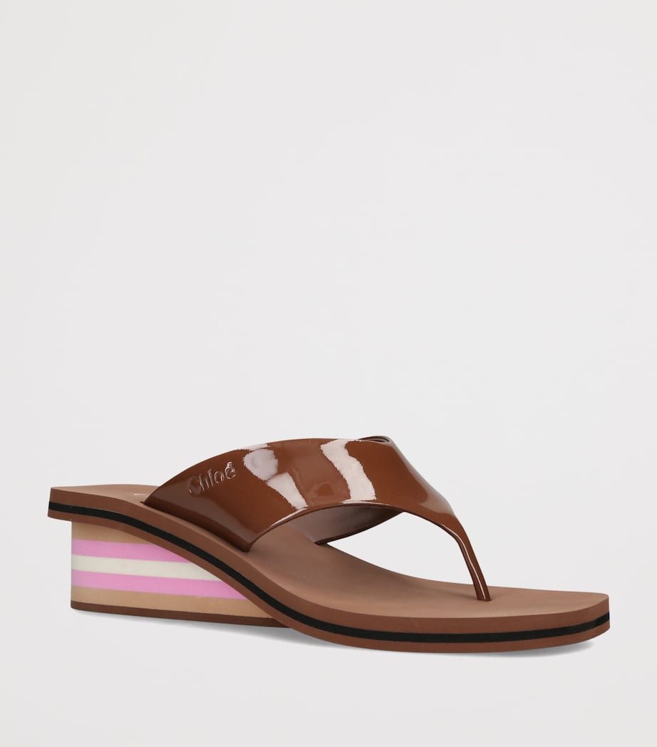 Chloé Swimming Cool Thong Sandals 60 Brown Image 2