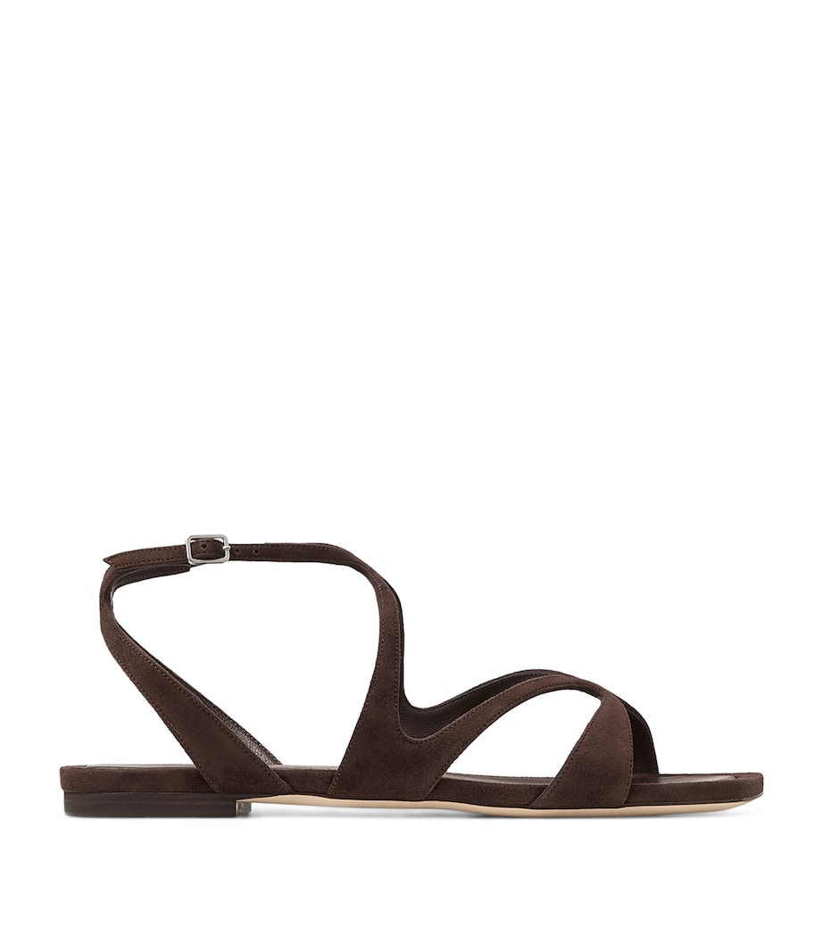 Jimmy Choo Ayla Suede Sandals Chocolate Image 1