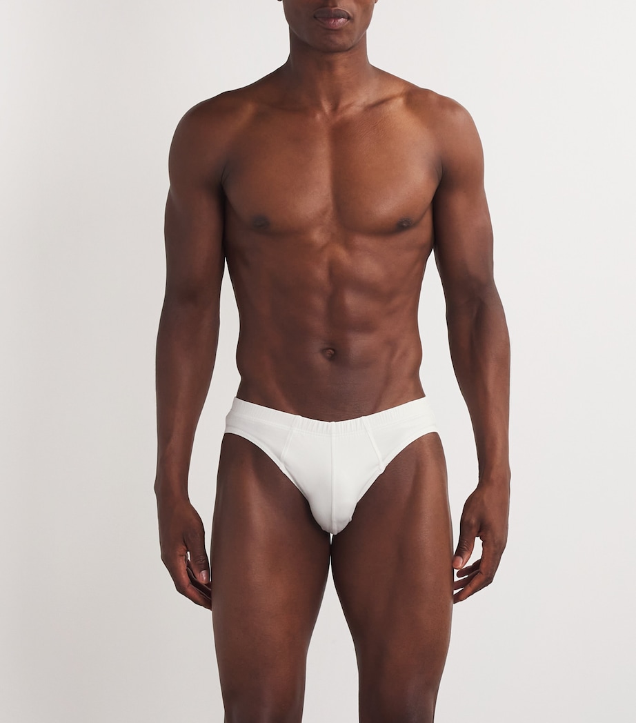 Hanro Mens Cotton Sensation Briefs White Image 2