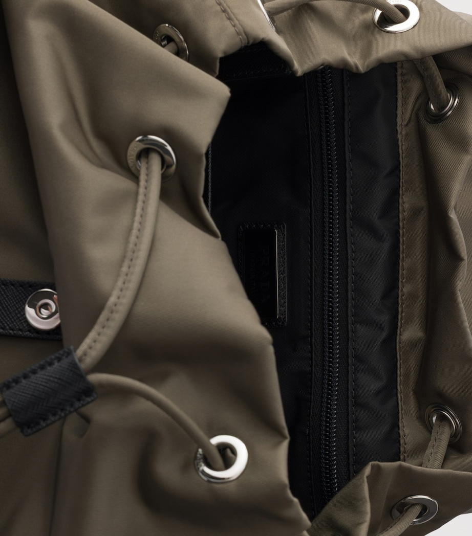 Prada Re-Nylon and Leather Explore Backpack Grey Image 5