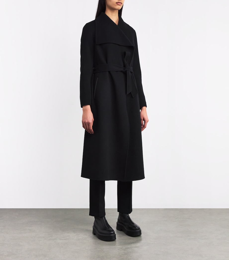 Wool Mai-CN Wrap Coat BLACK Image 3