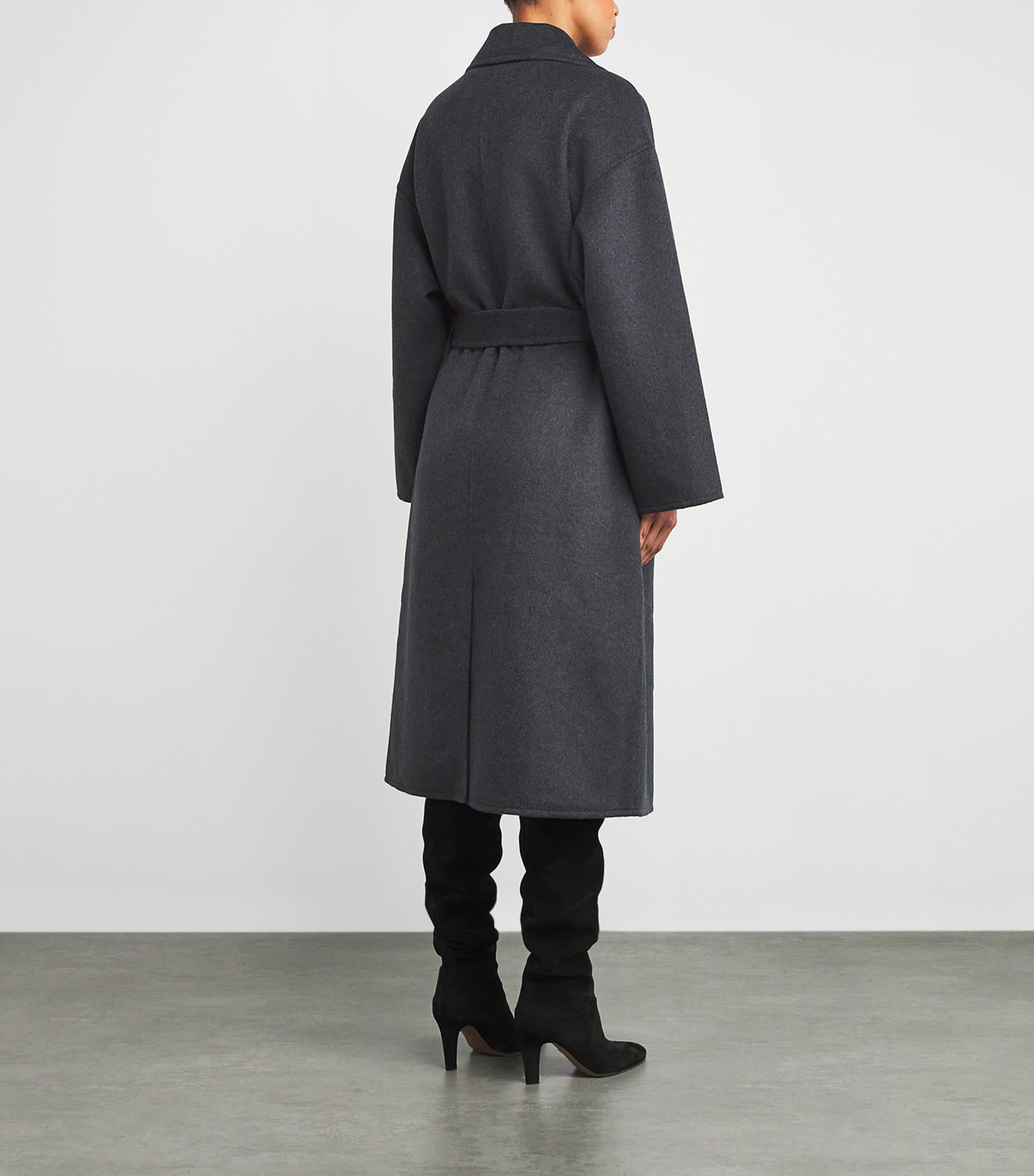 Wool-Blend Connery Coat DARK CHARCOAL Image 4