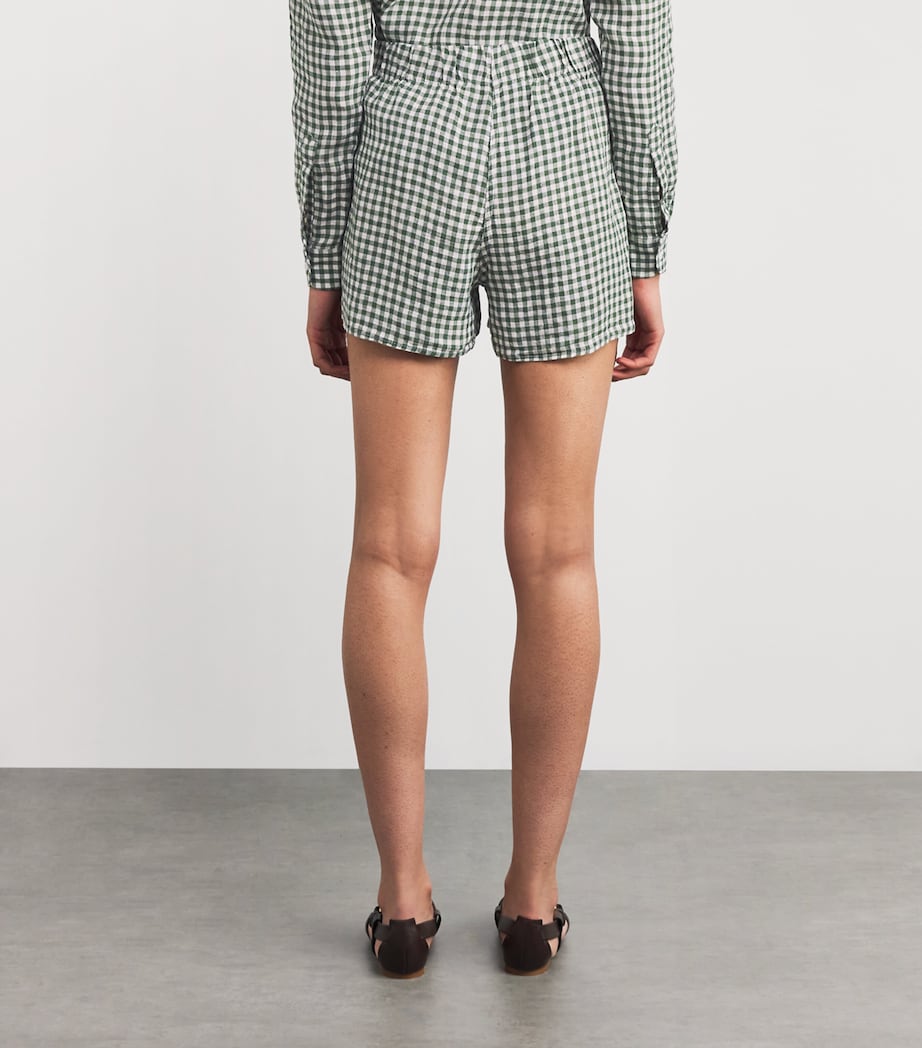 Linen The Boxer Shorts GREEN Image 4